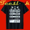 Electrician Hourly Rate tees shirt