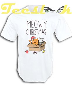 Meowy Christmas Box T shirt