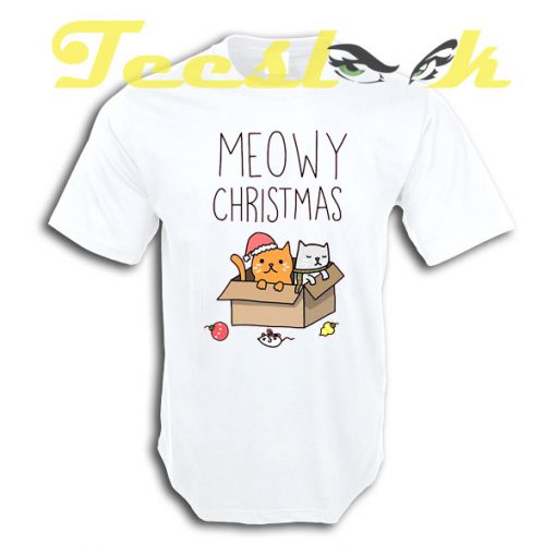 Meowy Christmas Box T shirt