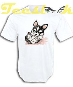 Siberian husky lying tees shirt