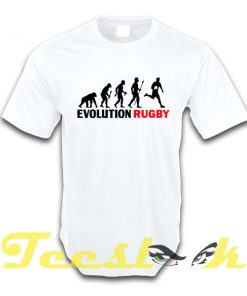 Evolution Of Man and Rugby Funny tees shirt
