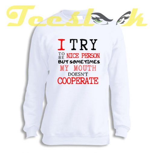 Sweatshirt I Try To Be Nice Person
