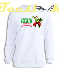 sweatshirt happy merry christmas incredible hulk marvel avenger