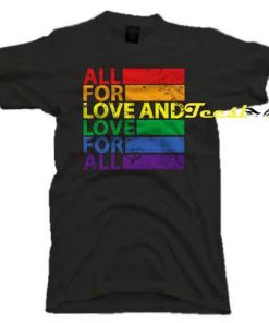 Lgbt Gratitude Journal All For Love And Love For All tees shirt