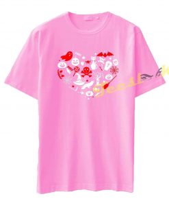 Halloween Heart Fall Pumkin Skelton Rip Hocus Pocus Tee shirt