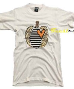 Leopard Stripe Pumpkin Tee shirt