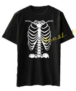 Skeleton Torso Rib Cage Halloween Tee shirt
