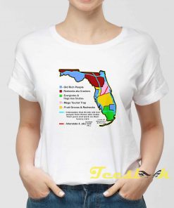 Funny Florida Map Tee shirt