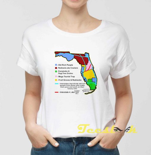 Funny Florida Map Tee shirt
