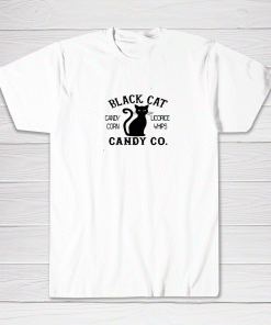 Black Cat Candy Halloween Shirt Funny Halloween Tee shirt