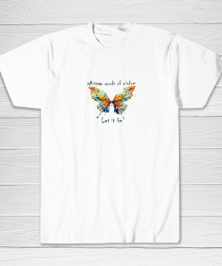 Let it Be Butterfly Shirt Butterfly Hippie Tee shirt