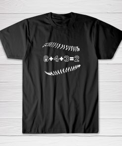 Funny Baseball Gift 6+4+3 2 baseball Double Play Tee shirt