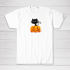 Black Cat Pumpkin Tee shirt