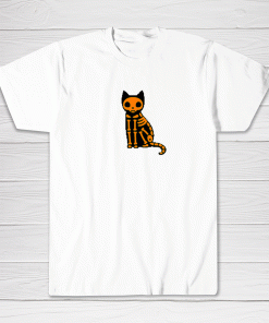 Skeleton Cat Shirt Cat Witch Halloween Tee shirt Men Women