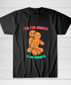 Naughty Gingerbread Couple Christmas Present Funny Tee shirt