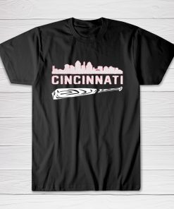 Vintage Cincinnati Ohio Skyline Baseball Tee shirt