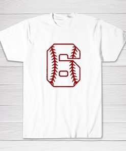 Baseball Numbers Six Tee shirt