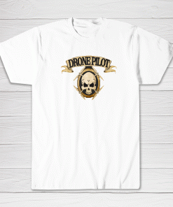 Drone Pilot Skull and Crossbones Tee shirt