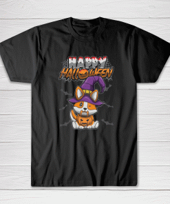 Happy Halloween Disguised Dog Corgi Tee shirt
