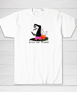 Witch Hat Flower Halloween Tee shirt