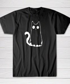 Ghost Cat Halloween Tee shirt