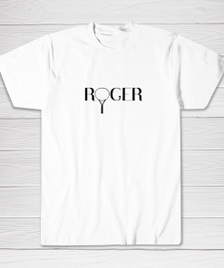 Roger Federer Fan Tennis Racket Vintage Style Tee shirt