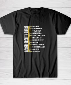 Beard Growth Chart Tee shirt