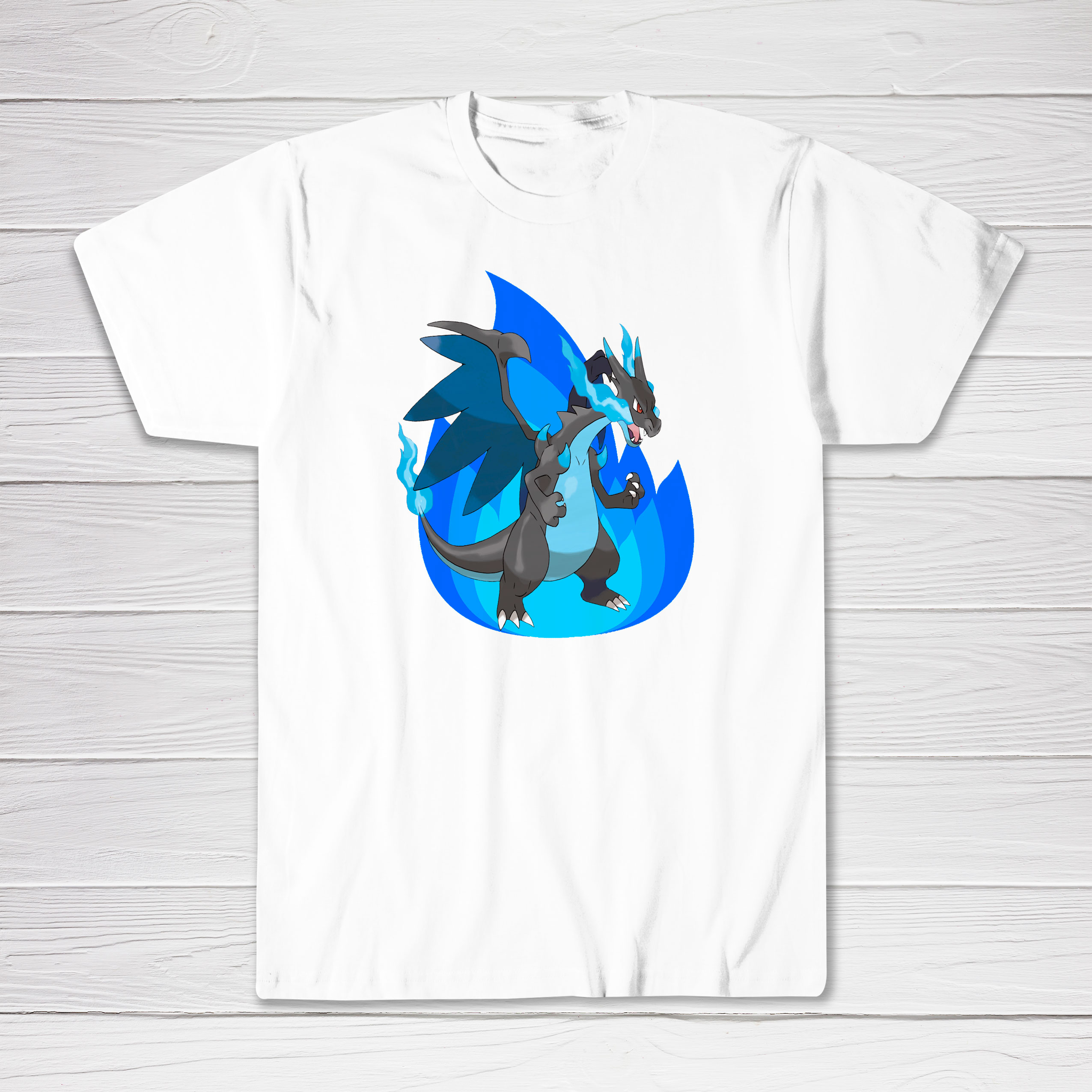 Mega Charizard Blue Charmander Pokemon Tee shirt