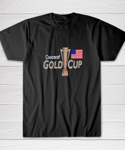 Gold Women Patriotic American Flag Tee shirt