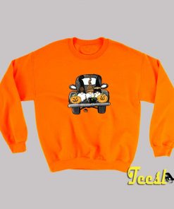 halloween pumpkin truck sweatshirt