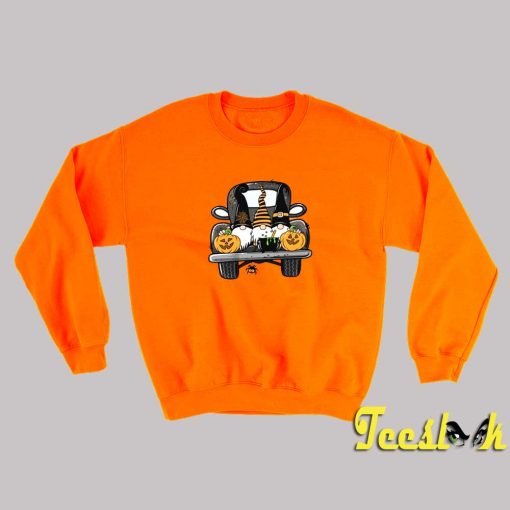 halloween pumpkin truck sweatshirt