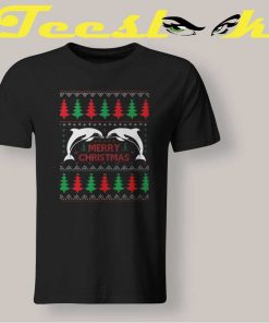 Merry Christmas Dolphins Tee shirt