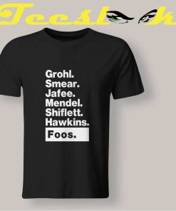 Grohl Smear Jafee Mendel Shiflett Hawkins Foo Fighters shirt