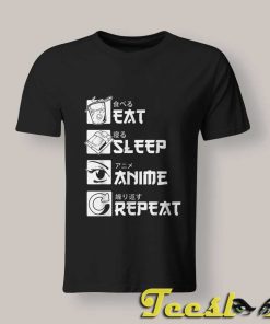 Eat Sleep Anime Repeat Shirt