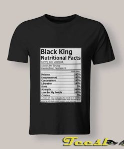 Black King Nutritional Facts T Shirt