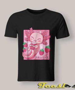Strawberry Milk Shake Japanese Axolotl Kawaii T shirt