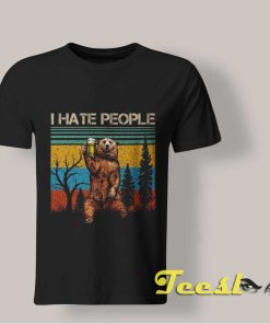 I Hate People shirt Bear Drinking T shirt
