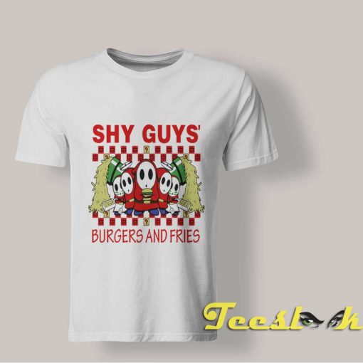Shy Guys Burgers and Fries Tee shirt