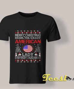 Merry Christmas American Lady Ugly T shirt